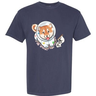 Shiba Inu Astronaut Cute Mom Garment-Dyed Heavyweight T-Shirt