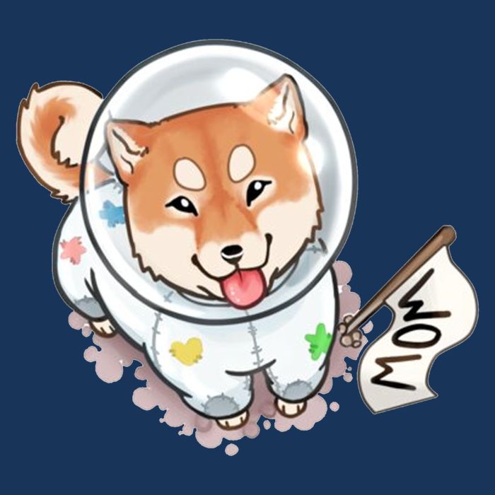 Shiba Inu Astronaut Cute Mom 7 Panel Mesh Trucker Snapback Hat