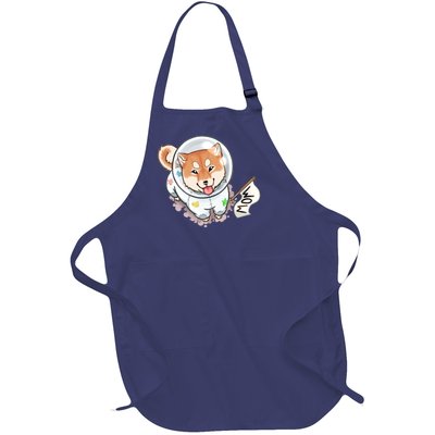 Shiba Inu Astronaut Cute Mom Full-Length Apron With Pockets