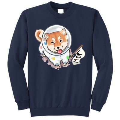 Shiba Inu Astronaut Cute Mom Sweatshirt