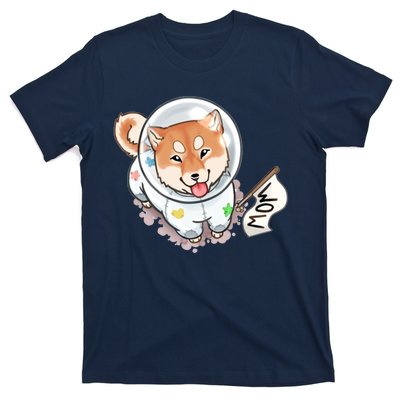 Shiba Inu Astronaut Cute Mom T-Shirt