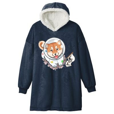 Shiba Inu Astronaut Cute Mom Hooded Wearable Blanket