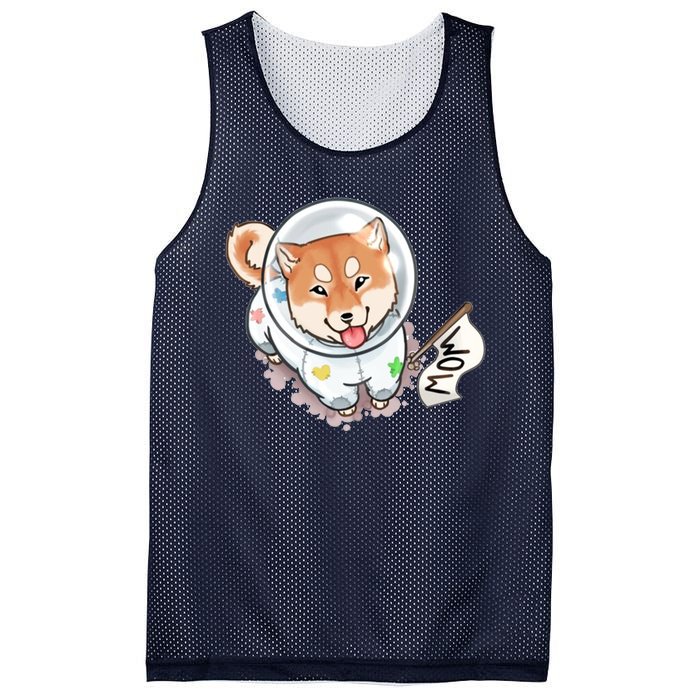 Shiba Inu Astronaut Cute Mom Mesh Reversible Basketball Jersey Tank