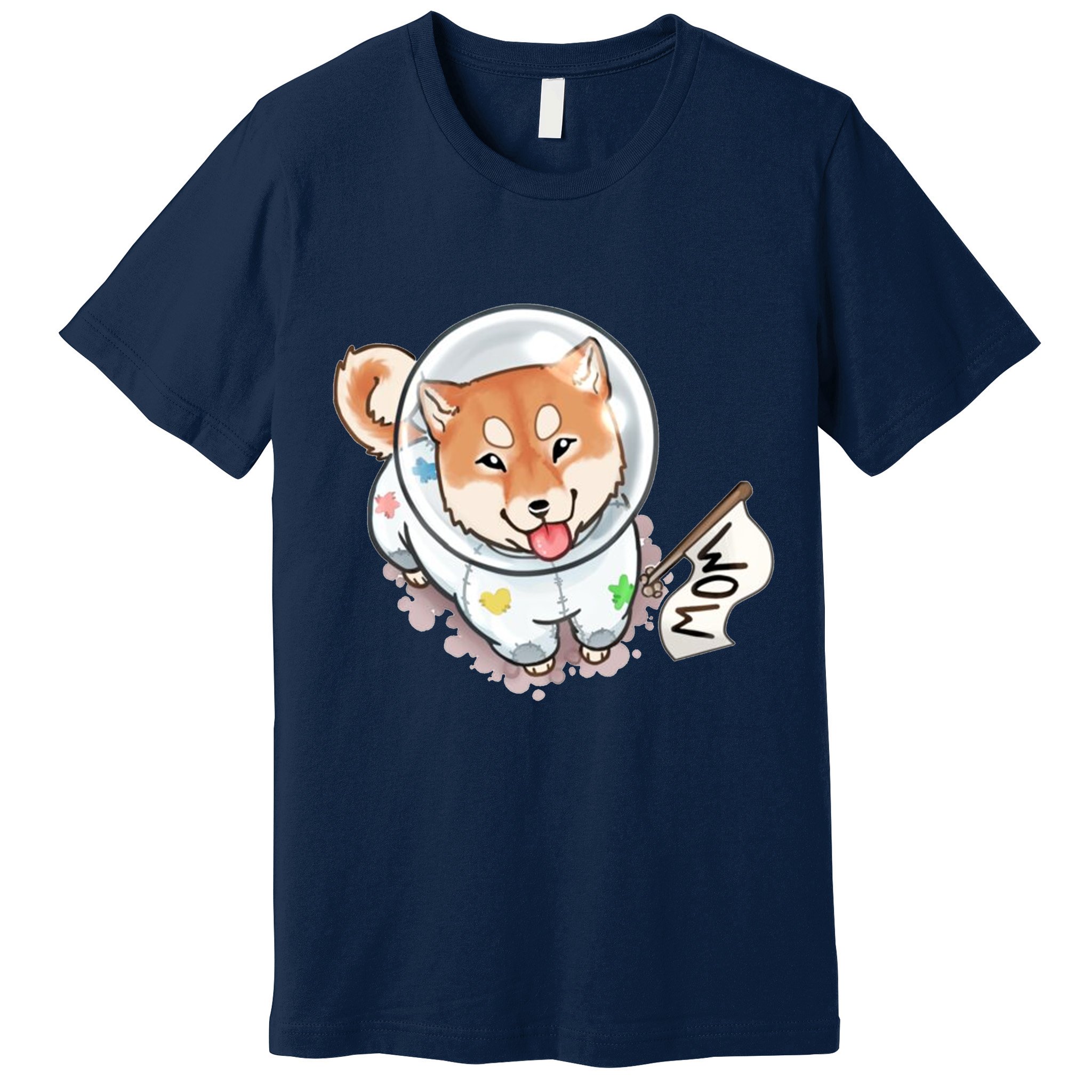 Shiba Inu Astronaut Cute Mom Premium T-Shirt