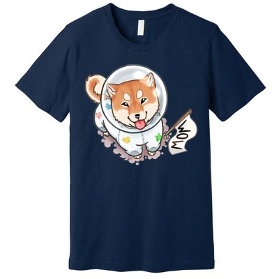 Shiba Inu Astronaut Cute Mom Premium T-Shirt