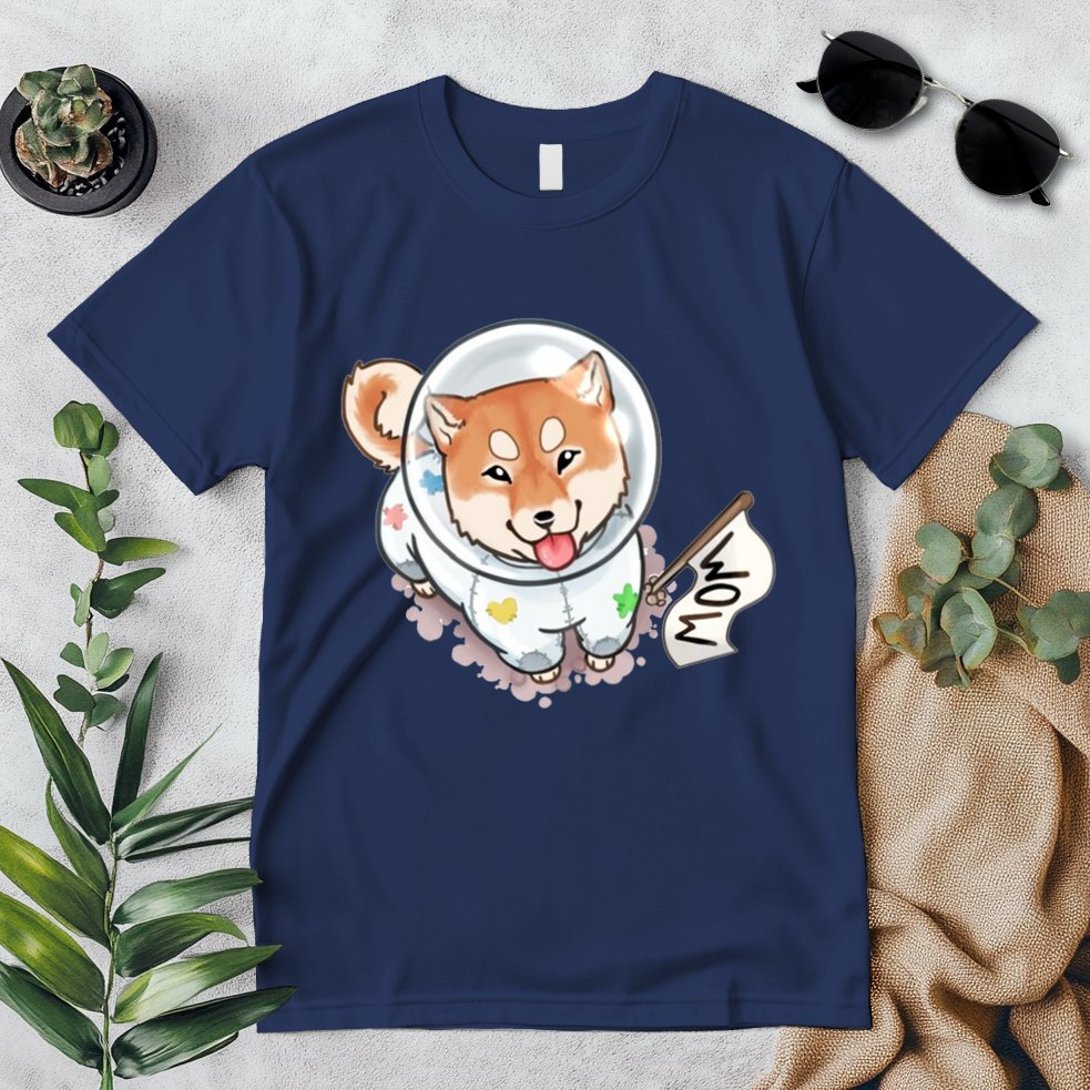 Shiba Inu Astronaut Cute Mom Premium T-Shirt