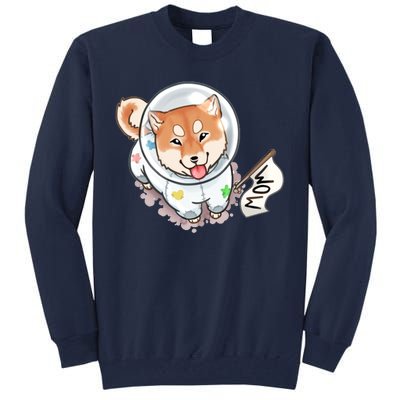 Shiba Inu Astronaut Cute Mom Tall Sweatshirt