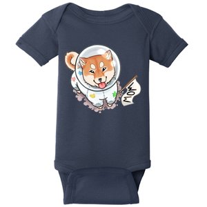 Shiba Inu Astronaut Cute Mom Baby Bodysuit