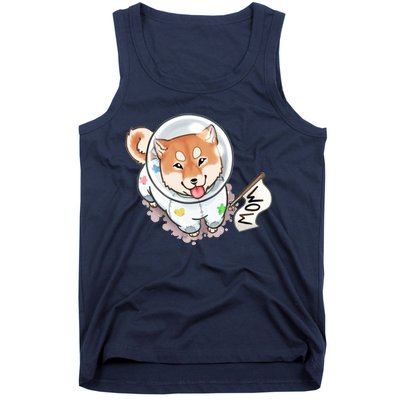 Shiba Inu Astronaut Cute Mom Tank Top