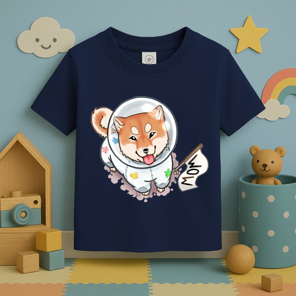 Shiba Inu Astronaut Cute Mom Toddler T-Shirt
