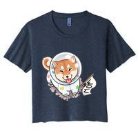 Shiba Inu Astronaut Cute Mom Women's Crop Top Tee