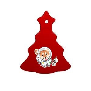 Shiba Inu Astronaut Cute Mom Ceramic Tree Ornament