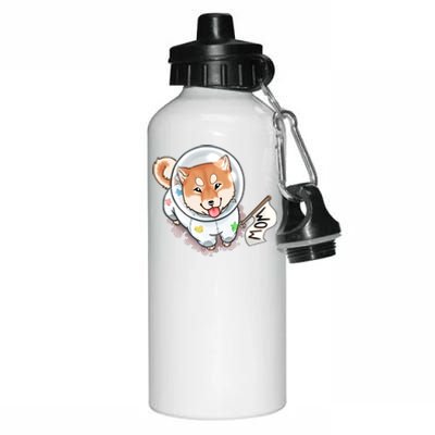 Shiba Inu Astronaut Cute Mom Aluminum Water Bottle