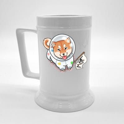 Shiba Inu Astronaut Cute Mom Beer Stein