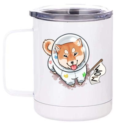 Shiba Inu Astronaut Cute Mom 12 oz Stainless Steel Tumbler Cup