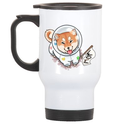 Shiba Inu Astronaut Cute Mom Stainless Steel Travel Mug