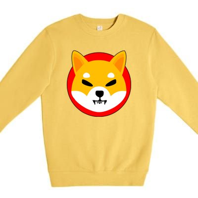 Shiba Inu SHIB Token Crypto Currency Logo Premium Crewneck Sweatshirt