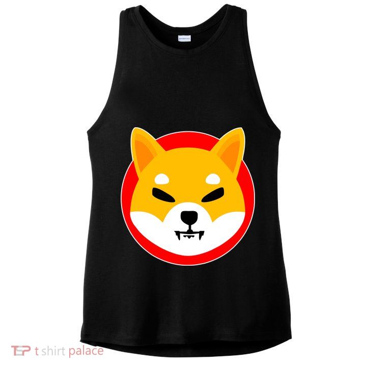 Shiba Inu SHIB Token Crypto Currency Logo Ladies PosiCharge Tri-Blend Wicking Tank