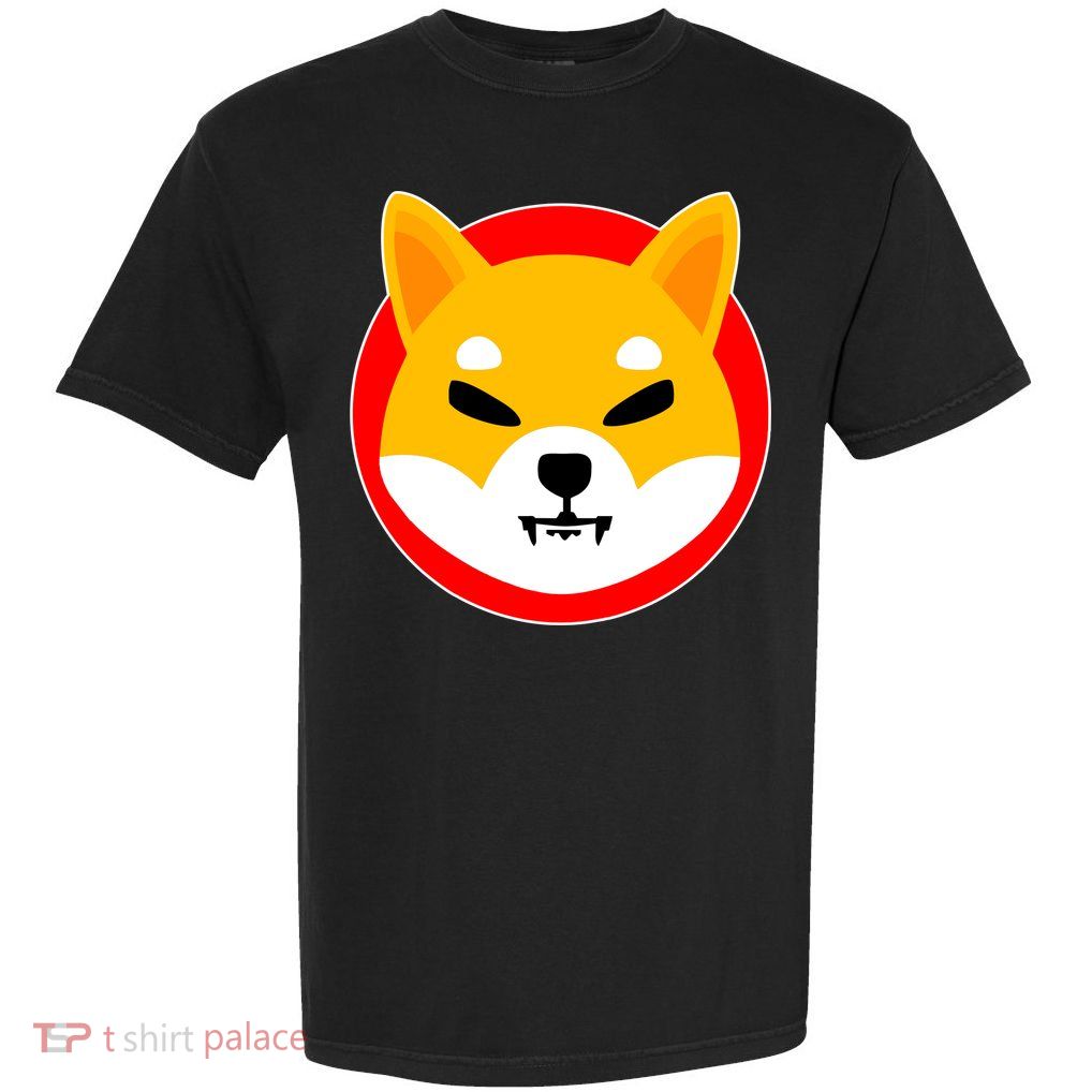Shiba Inu SHIB Token Crypto Currency Logo Garment-Dyed Heavyweight T-Shirt