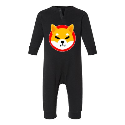 Shiba Inu SHIB Token Crypto Currency Logo Infant Fleece One Piece