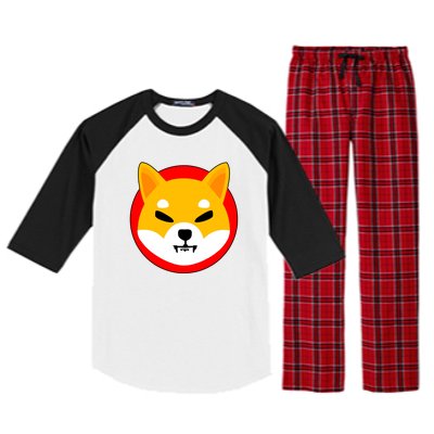 Shiba Inu SHIB Token Crypto Currency Logo Raglan Sleeve Pajama Set