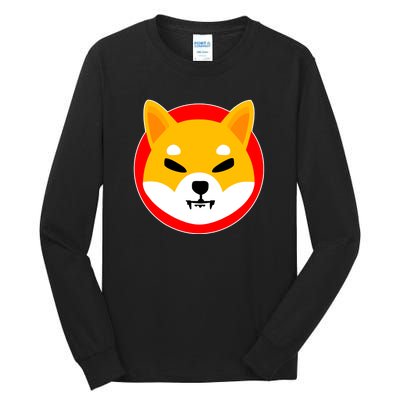 Shiba Inu SHIB Token Crypto Currency Logo Tall Long Sleeve T-Shirt