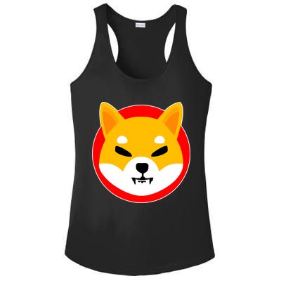 Shiba Inu SHIB Token Crypto Currency Logo Ladies PosiCharge Competitor Racerback Tank