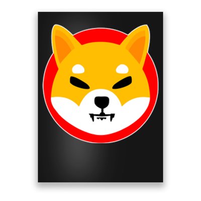 Shiba Inu SHIB Token Crypto Currency Logo Poster