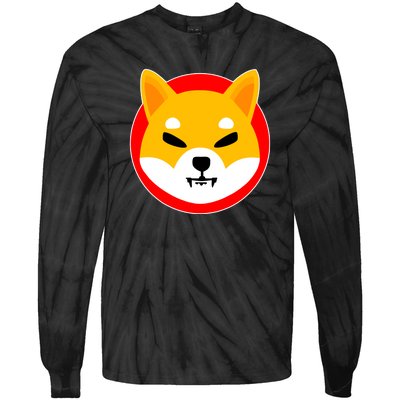 Shiba Inu SHIB Token Crypto Currency Logo Tie-Dye Long Sleeve Shirt