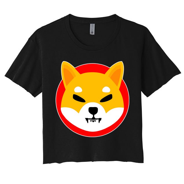 Shiba Inu SHIB Token Crypto Currency Logo Women's Crop Top Tee