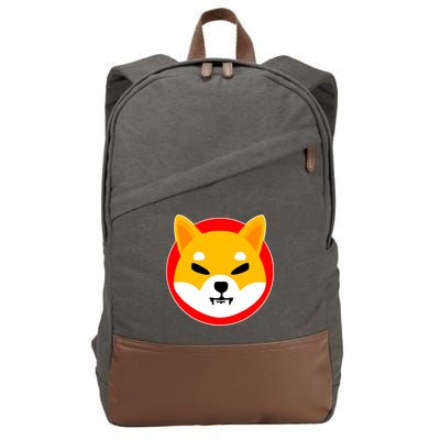 Shiba Inu SHIB Token Crypto Currency Logo Cotton Canvas Backpack