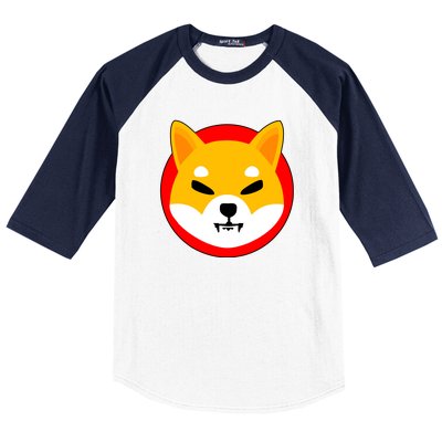 Shiba Inu SHIB Token Crypto Currency Logo Baseball Sleeve Shirt