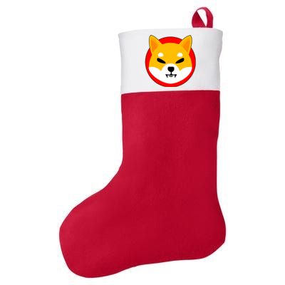 Shiba Inu SHIB Token Crypto Currency Logo Felt Holiday Christmas Stocking