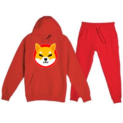 Shiba Inu SHIB Token Crypto Currency Logo Premium Hooded Sweatsuit Set