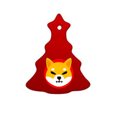 Shiba Inu SHIB Token Crypto Currency Logo Ceramic Tree Ornament