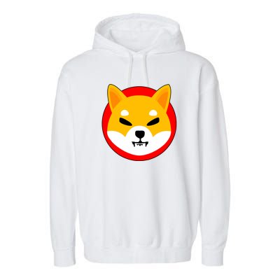 Shiba Inu SHIB Token Crypto Currency Logo Garment-Dyed Fleece Hoodie