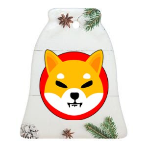 Shiba Inu SHIB Token Crypto Currency Logo Ceramic Bell Ornament