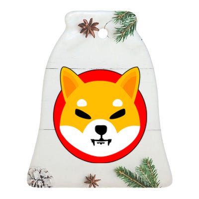 Shiba Inu SHIB Token Crypto Currency Logo Ceramic Bell Ornament