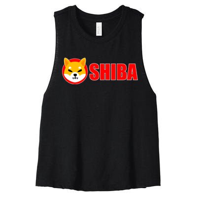 Shiba Inu Token Shib Crypto Currency Dogecoin Killer Women's Racerback Cropped Tank