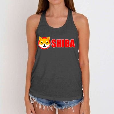 Shiba Inu Token Shib Crypto Currency Dogecoin Killer Women's Knotted Racerback Tank