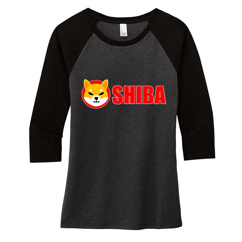 Shiba Inu Token Shib Crypto Currency Dogecoin Killer Women's Tri-Blend 3/4-Sleeve Raglan Shirt
