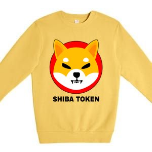 Shiba Token Shib Inu Dogecoin Killer Logo Crypto Premium Crewneck Sweatshirt