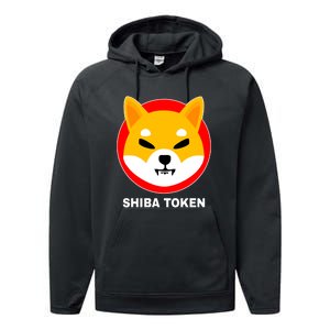 Shiba Token Shib Inu Dogecoin Killer Logo Crypto Performance Fleece Hoodie