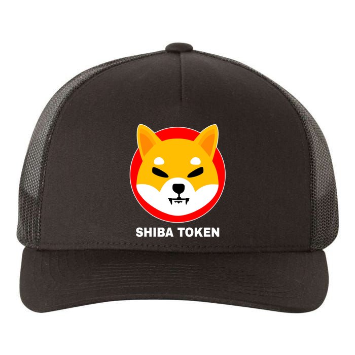 Shiba Token Shib Inu Dogecoin Killer Logo Crypto Yupoong Adult 5-Panel Trucker Hat