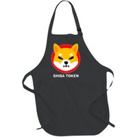 Shiba Token Shib Inu Dogecoin Killer Logo Crypto Full-Length Apron With Pockets