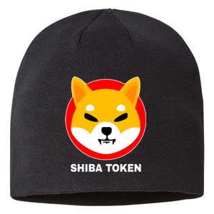 Shiba Token Shib Inu Dogecoin Killer Logo Crypto Sustainable Beanie