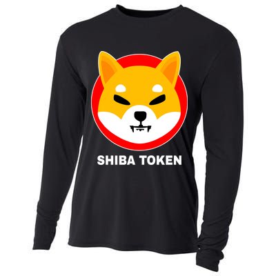 Shiba Token Shib Inu Dogecoin Killer Logo Crypto Cooling Performance Long Sleeve Crew