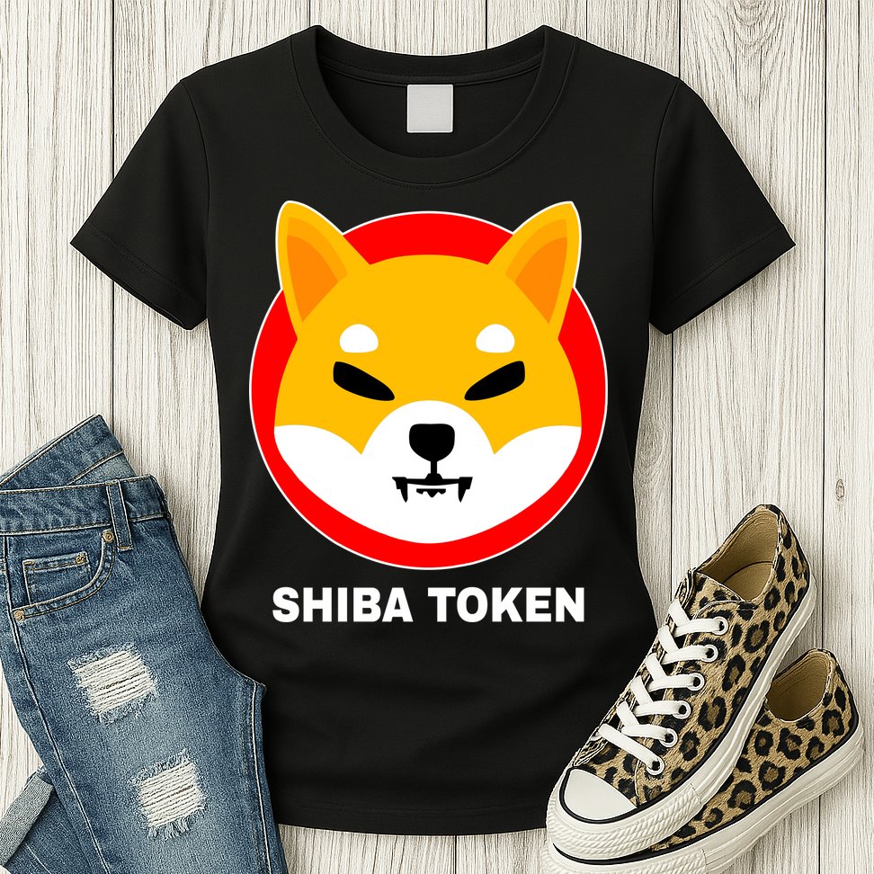 Shiba Token Shib Inu Dogecoin Killer Logo Crypto Womens T-Shirt