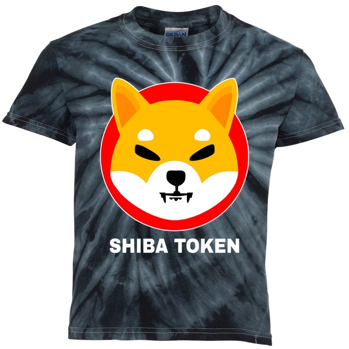 Shiba Token Shib Inu Dogecoin Killer Logo Crypto Kids Tie-Dye T-Shirt