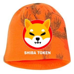 Shiba Token Shib Inu Dogecoin Killer Logo Crypto Kati - Camo Knit Beanie